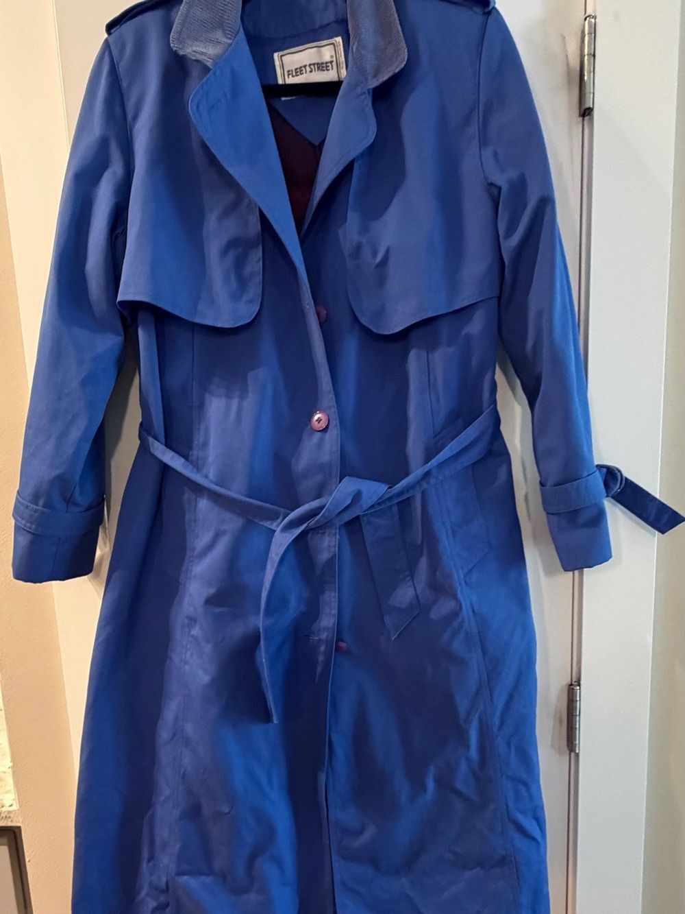 Vintage Fleet Street Women's Blue Trench Coat